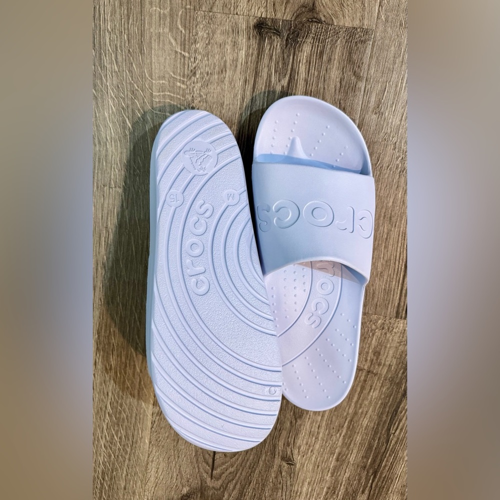 CROCS Light Blue Slide Sandals - Picture 5 of 5